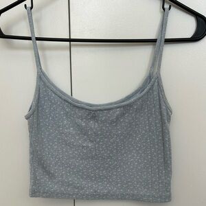 Brandy Melville grey/blue floral print tank top